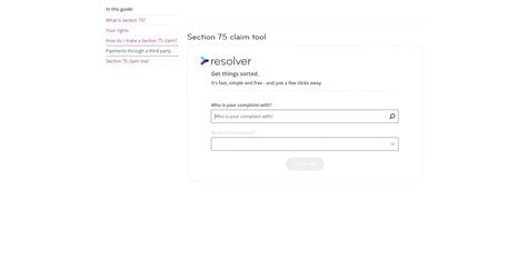 tsb section 75 claim form.